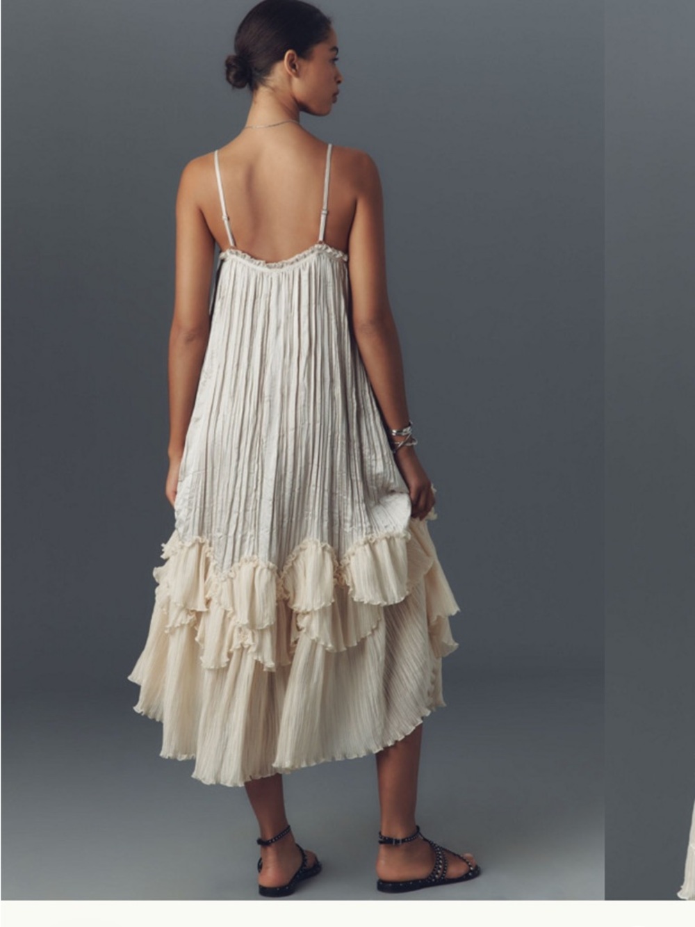 Anthropologie Sleeveless Square-Neck
Layered Plissé Maxi Dress - Picture 2 of 10